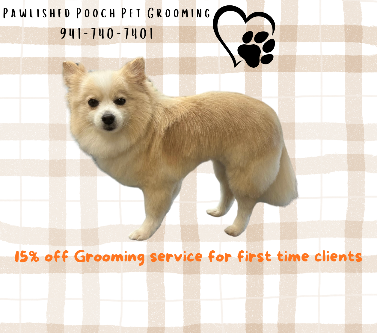 <p>15% off for new clients </p>
